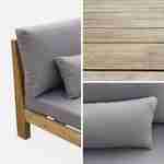 Conjunto de muebles de jardín XXL de madera cepillada, efecto blanqueado - BAHIA - cojines antracita, ultra confortables, de 5 a 7 plazas Photo7