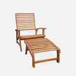 Lot de 2 chaises relaxantes, Puebla, 2 chaises, 2 reposes pieds. 75x59x71cm Photo4