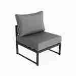 5 Sitze Gartengarnitur - Acatium - Anthrazit und grau, 6 Aluminiumelemente, dicke Kissen, Designstück und zusammenstellbar Photo5