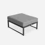 5 Sitze Gartengarnitur - Acatium - Anthrazit und grau, 6 Aluminiumelemente, dicke Kissen, Designstück und zusammenstellbar Photo6