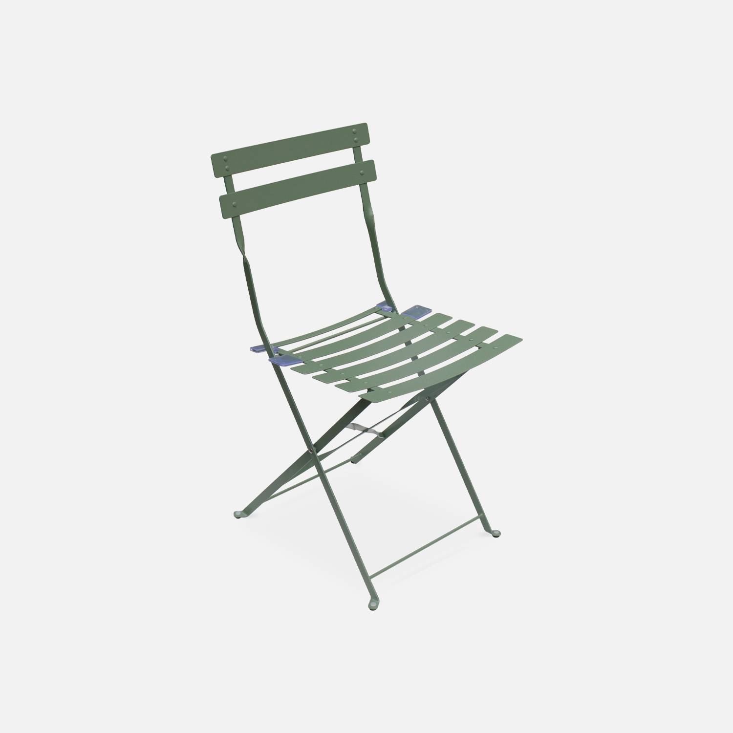 Conjunto mesa sillas plegables 2 unidades Emilia en acero termolacado acabado mate Photo4
