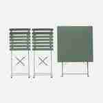 Conjunto mesa cuadrada y sillas plegables 2 unidades Emilia en acero termolacado acabado mate  Photo6