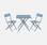 Set de mesa y sillas de jardín plegable bistro , azul grisáceo, acero