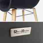 Tuintafel vezelcement 160cm BORNEO en 4 stoelen scandinavische stijl CELEBES antraciet Photo6