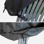 Cobertura protetora, cinzento escuro - lona de poliéster revestida a PA para conjunto de 8 cadeiras / poltronas Photo4