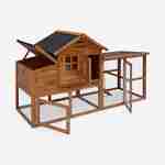 Gallinero de madera Europa, 4 gallinas, jaula para gallinas de corral - Fabricado en madera de abeto y malla de alambre de acero galvanizado. Photo2
