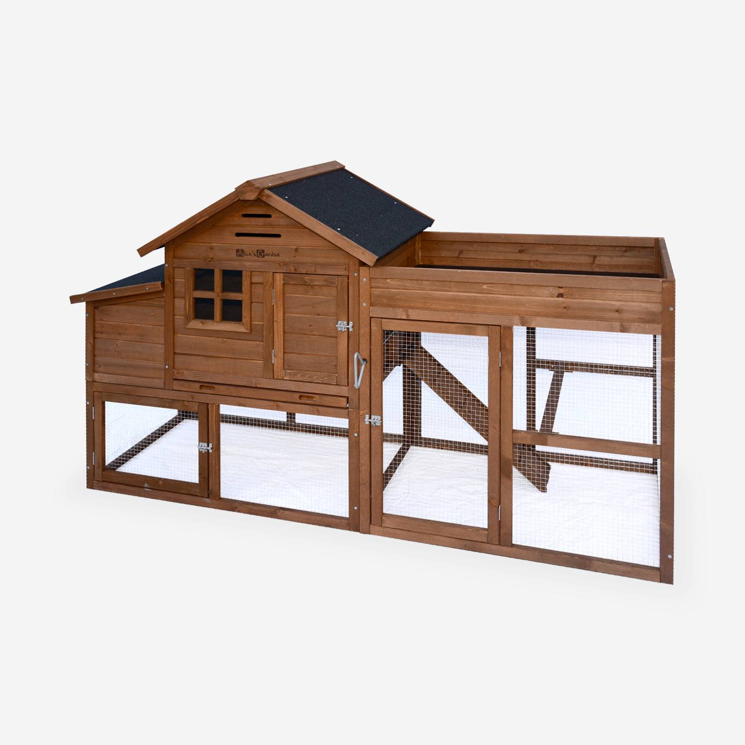 Gallinero de madera con huerto CAMPINO, 3 gallinas, caseta para gallinas con recinto Photo1