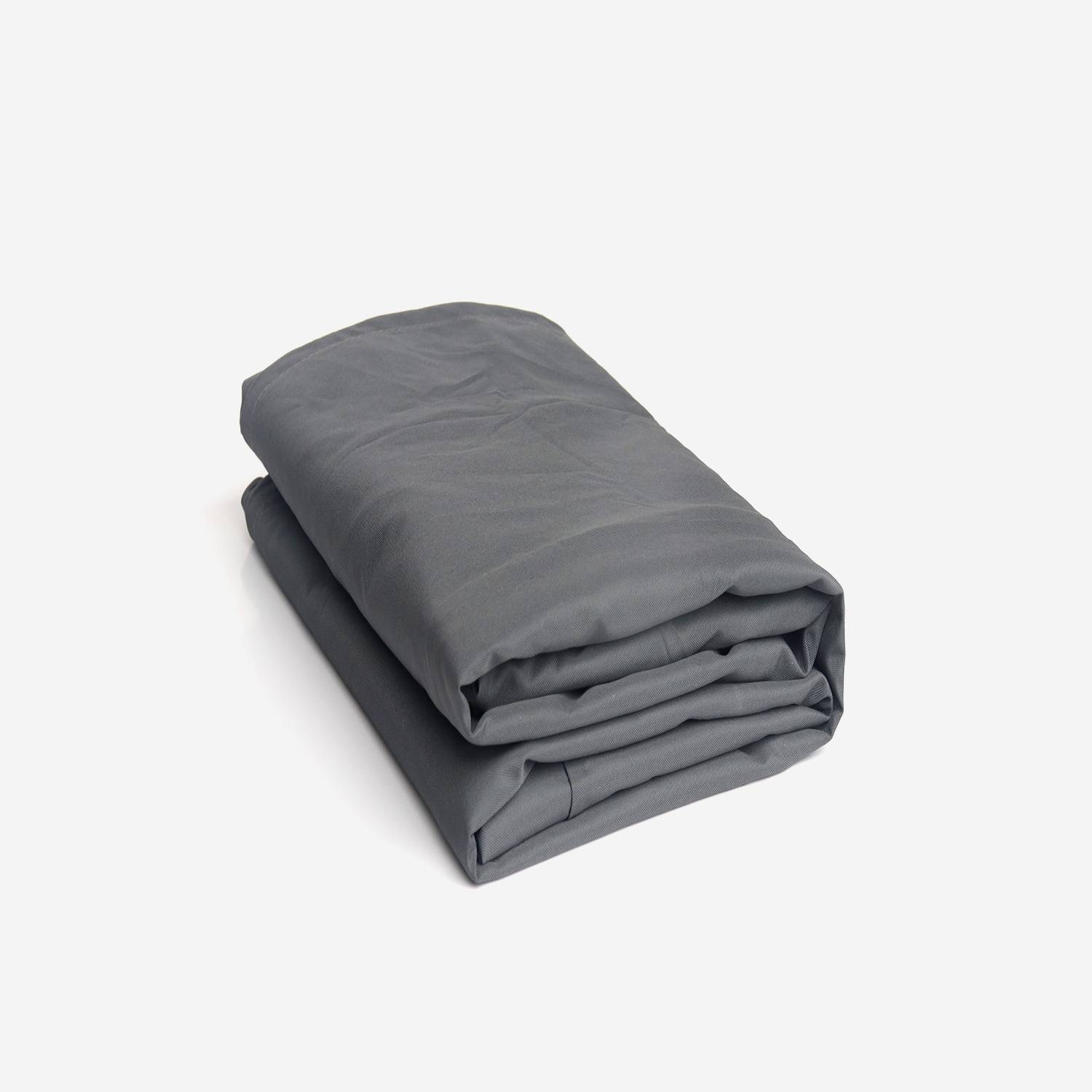 Cubierta protectora 172x112cm gris oscuro - Lona de poliéster rectangular para mesas de jardín Vabo 10  Photo2