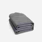 Cubierta protectora gris oscuro - Lona de poliéster rectangular para mesas de jardín Vabo 12 Photo2
