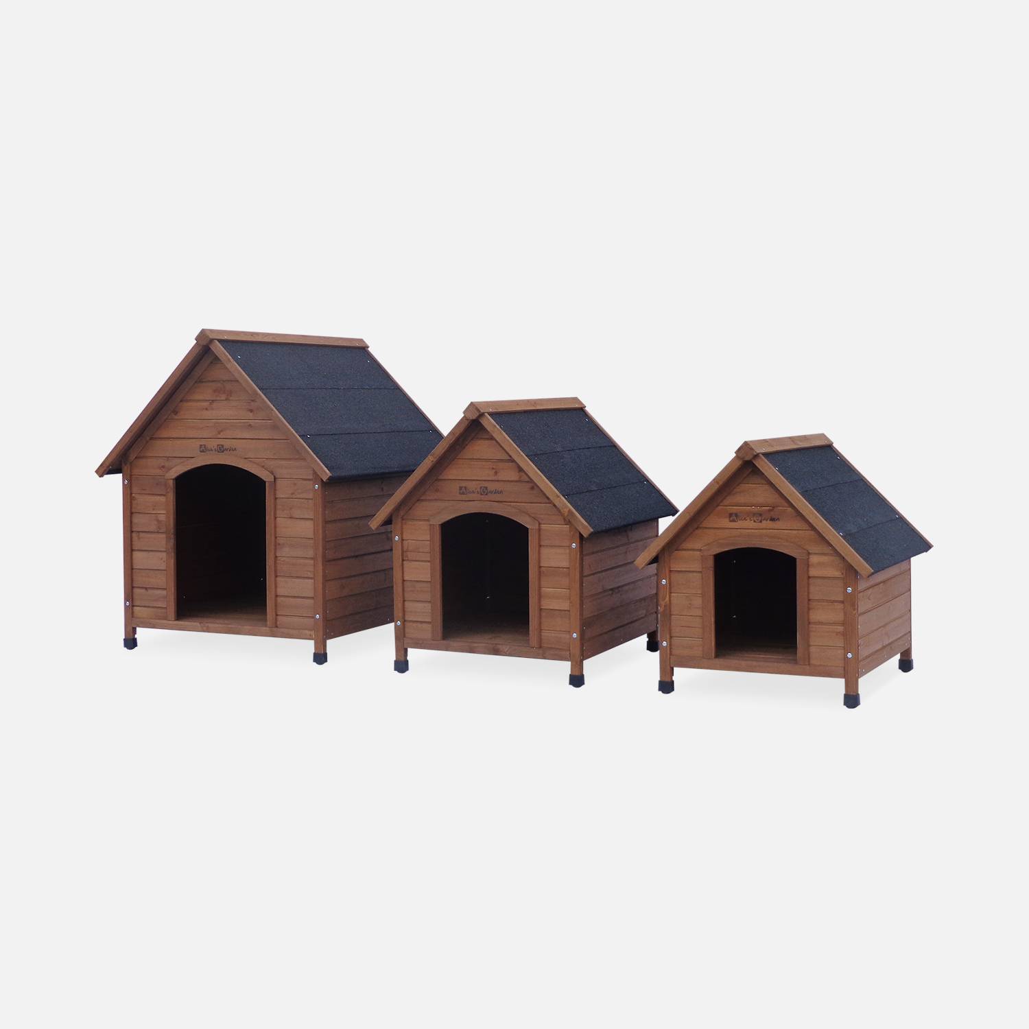 Casita de madera para perro COCKER S, cabaña para perro 65x59x64cm Photo5