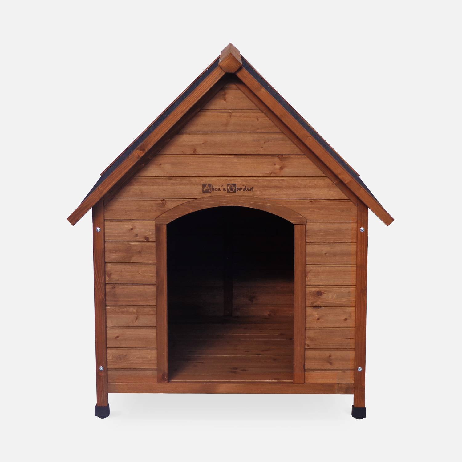 Niche pour chien en bois COCKER XL, cabane pour chien 88 x 82 x 99cm Photo2