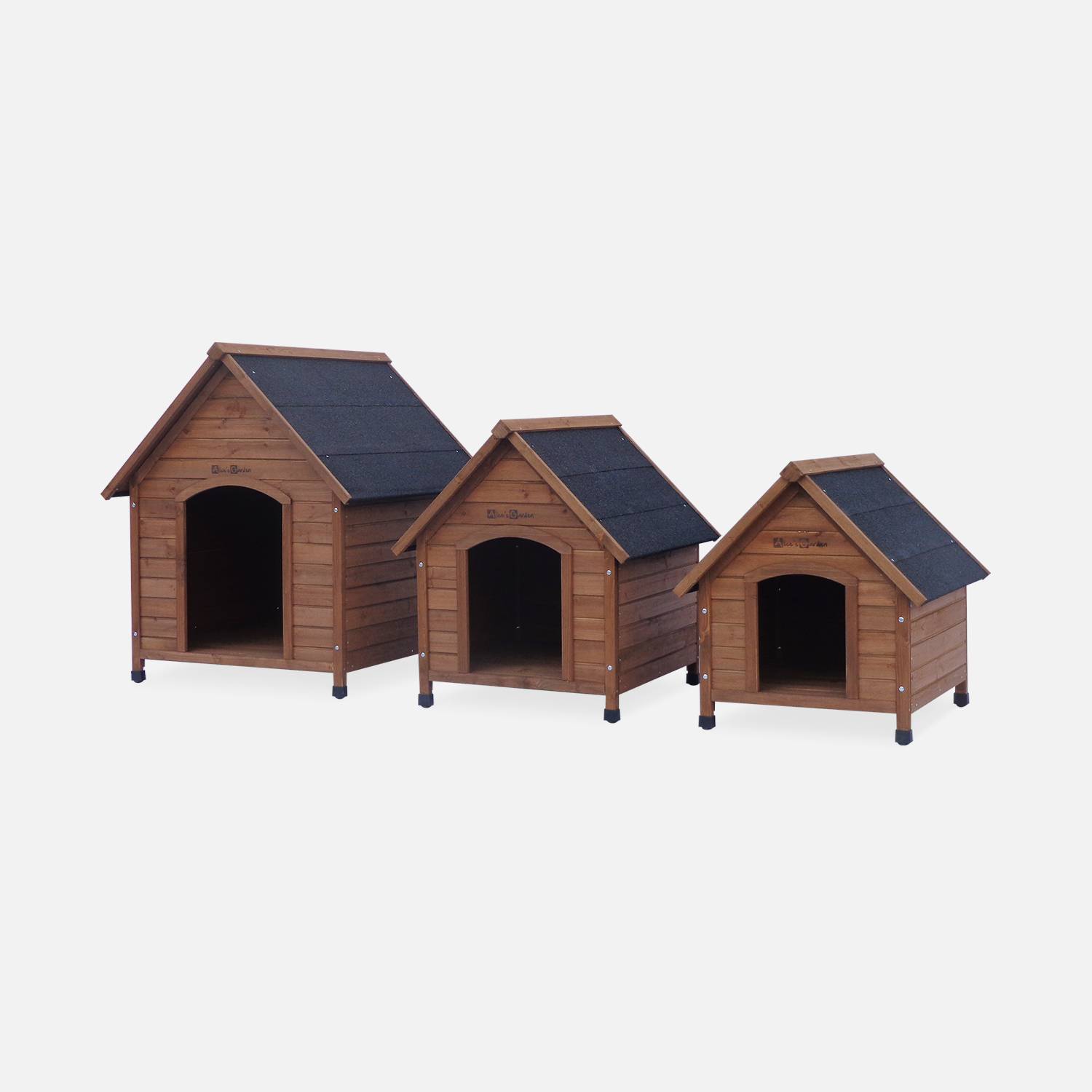 Niche pour chien en bois COCKER XL, cabane pour chien 96x104x112cm Photo6