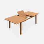 Table de jardin en bois 180-240cm - Almeria - Grande table rectangulaire avec rallonge eucalyptus FSC, Intérieur / Extérieur  Photo5