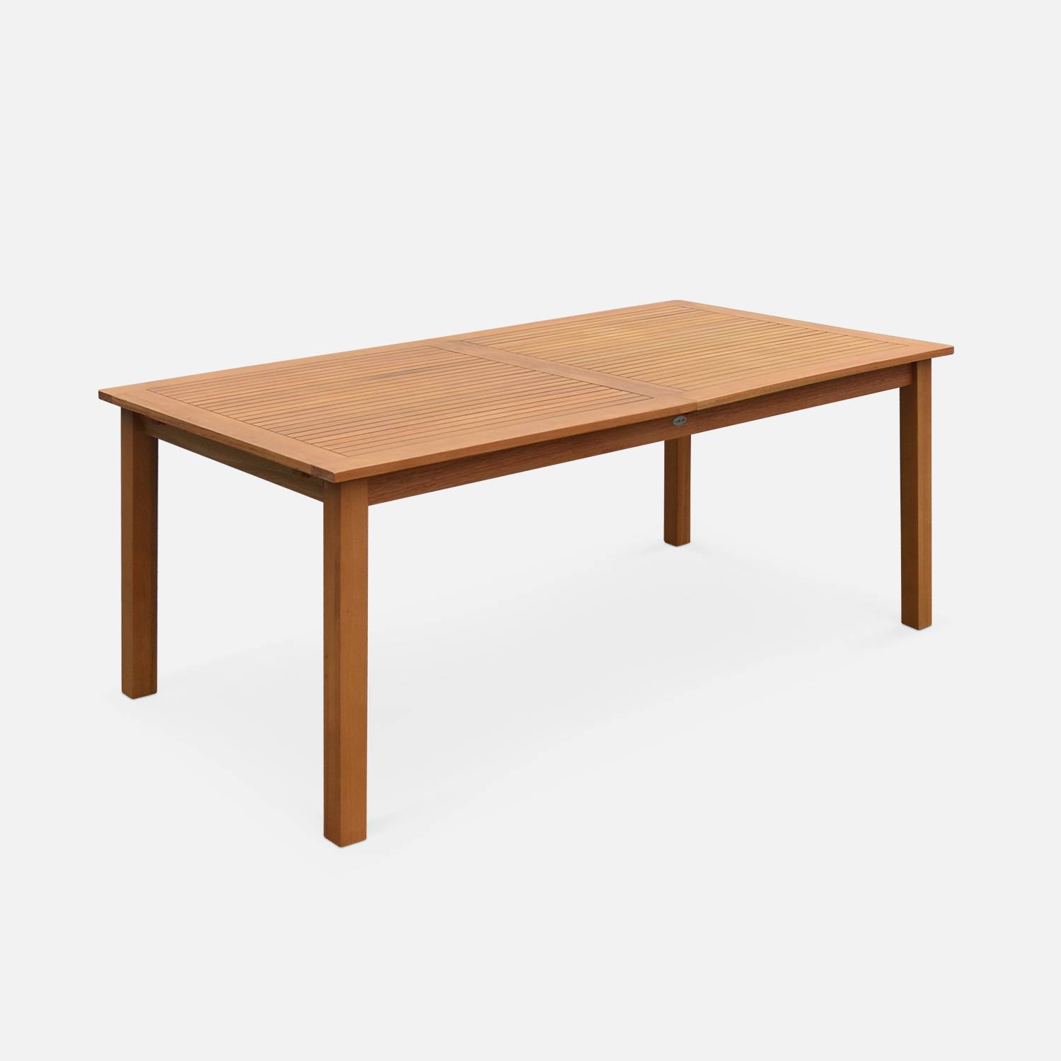 Table de jardin en bois 180-240cm - Almeria - Grande table rectangulaire avec rallonge eucalyptus FSC, Intérieur / Extérieur  Photo6