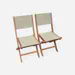 Salon de jardin en bois extensible - Almeria - table 200/250/300cm avec 2 rallonges, 2 fauteuils et 8 chaises, en bois d'Eucalyptus FSC huilé et textilène gris taupe Photo7