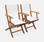 Pareja de sillas de mesa de jardín, Eucalipto, Natural | Butacas Almeria