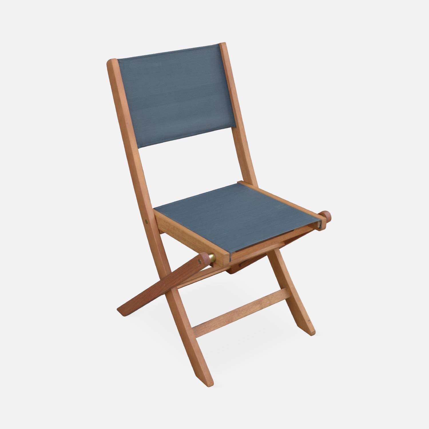2 chaises Almeria en eucalyptus FSC et textilène Photo4