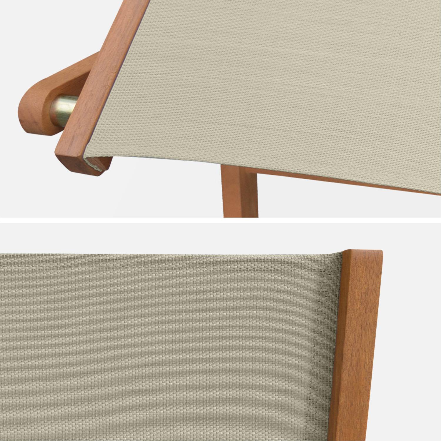 2 Almeria stoelen van FSC eucalyptus hout en textileen Photo5