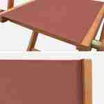 Pareja de sillas de mesa de jardín, Eucalipto, Terracota Photo5