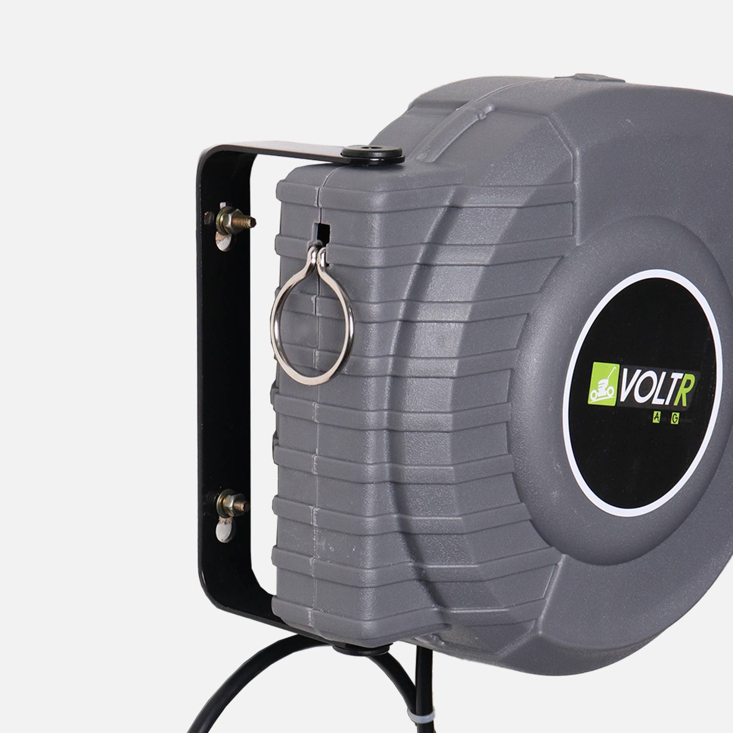 VOLTR - Cable alargador de pared de 15 m, enrollador automático de jardín con seguridad térmica, 3200W Photo2