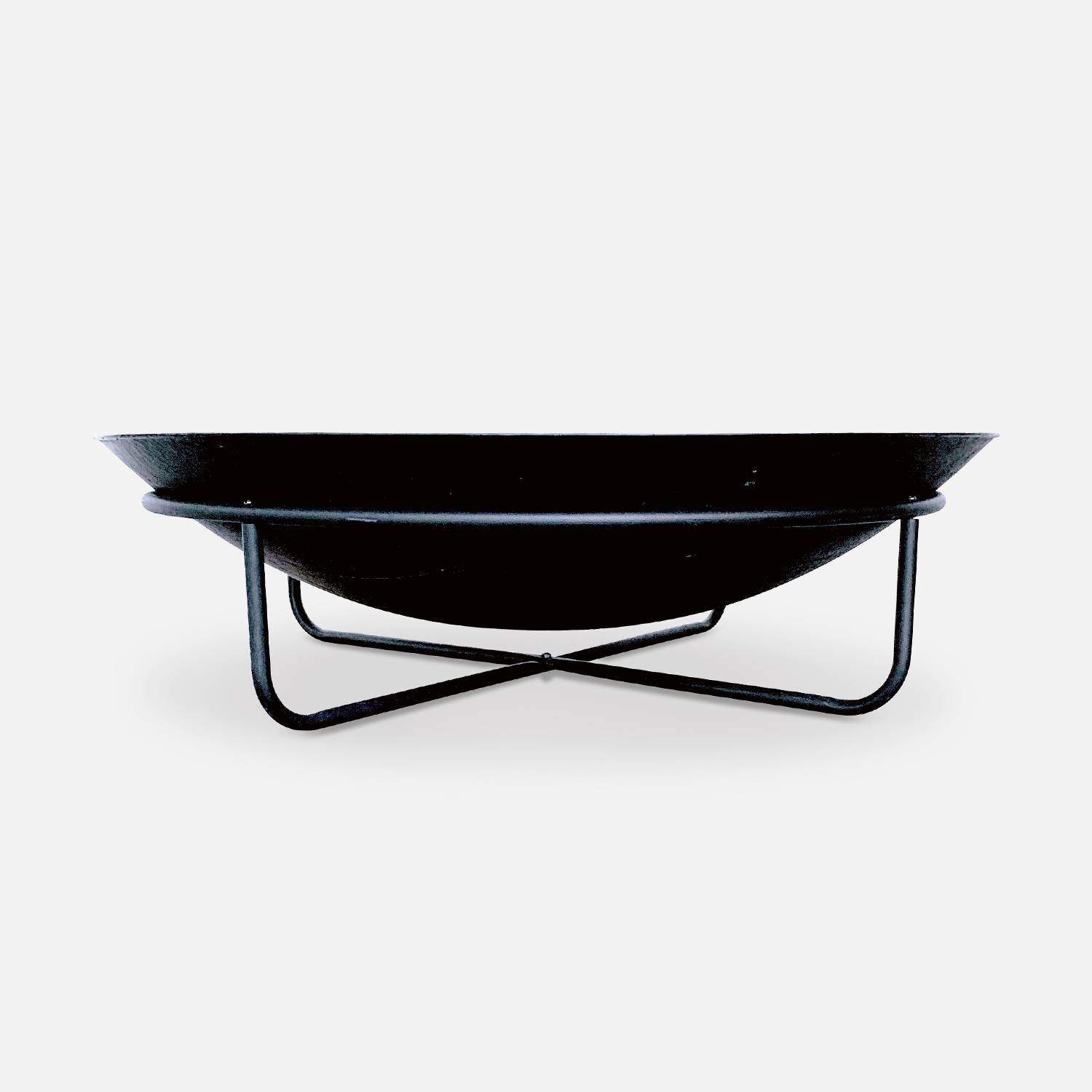 Braséro diamètre 90 sur 4 pieds en fonte noir – BROMO - 4 pieds en acier, design épuré Photo6