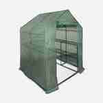 Invernadero de jardín Albahaca 2m² con 8 estanterías en polietileno Photo1