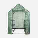 Invernadero de jardín Albahaca 2m² con 8 estanterías en polietileno Photo2