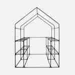 Invernadero de jardín Albahaca 2m² con 8 estanterías en polietileno Photo4