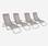 Set mit 4 klappbaren Sonnenliegen - Levito Taupe - Textilene-Liegestühle mit 2 Positionen, Liegestühle