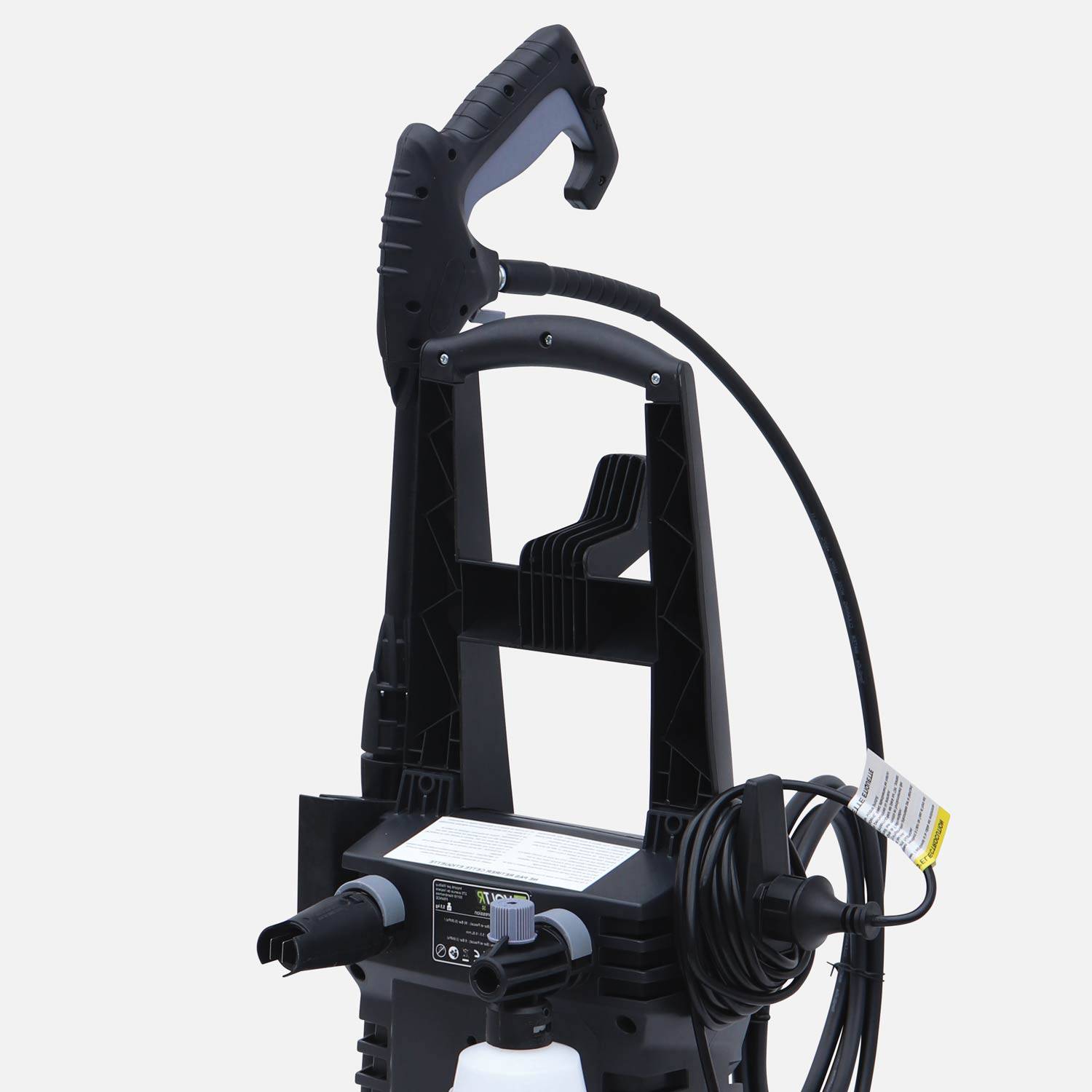VOLTR - Limpiador alta presión 135 bar 1700W - Pack de accesorios (boquilla detergente, rotabuse, variable), con asa, ruedas y start/stop automático Photo2