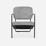 Lot de 2 fauteuils - Stina - en velours côtelé gris, 62 x 76 x 76,5cm Photo4