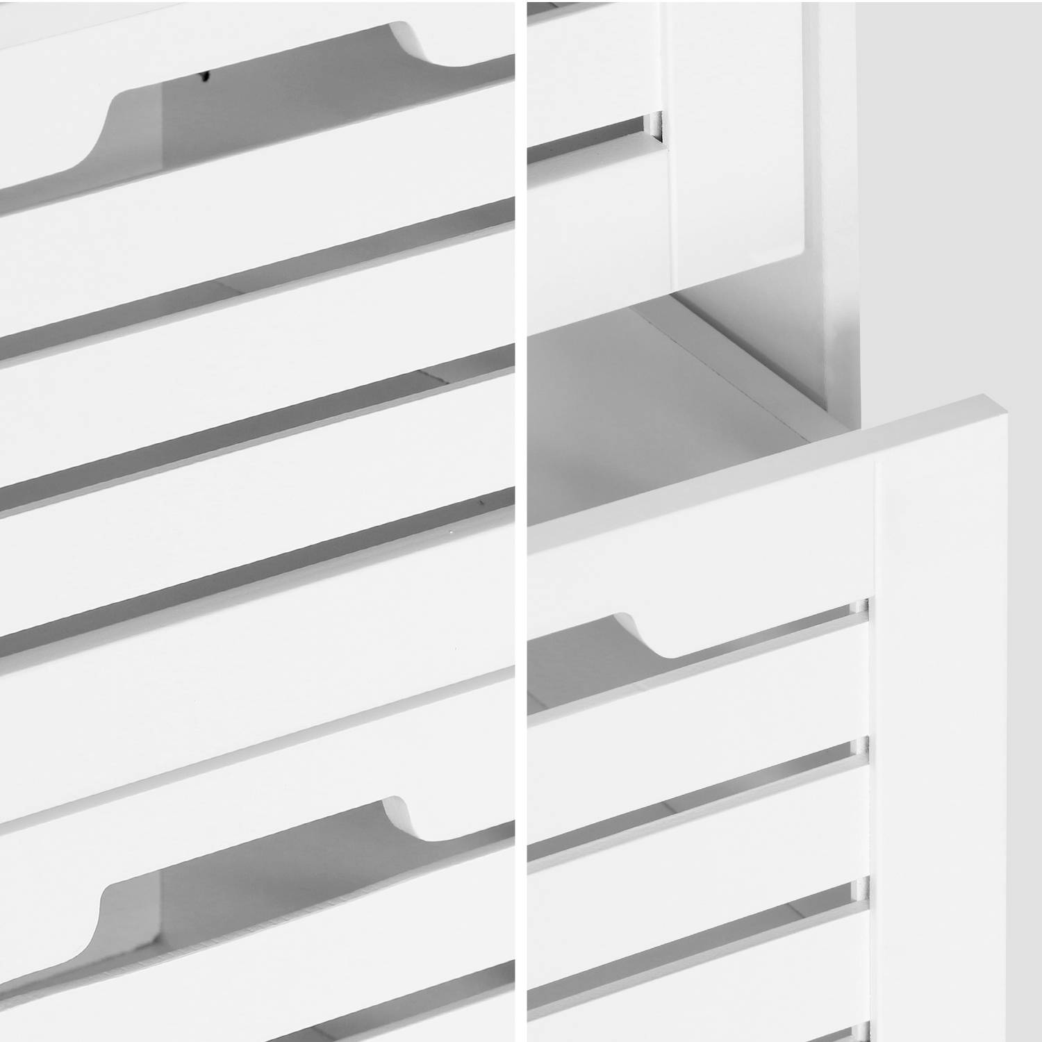 Meuble de rangement - Rivage - 3 tiroirs - Blanc  Photo4