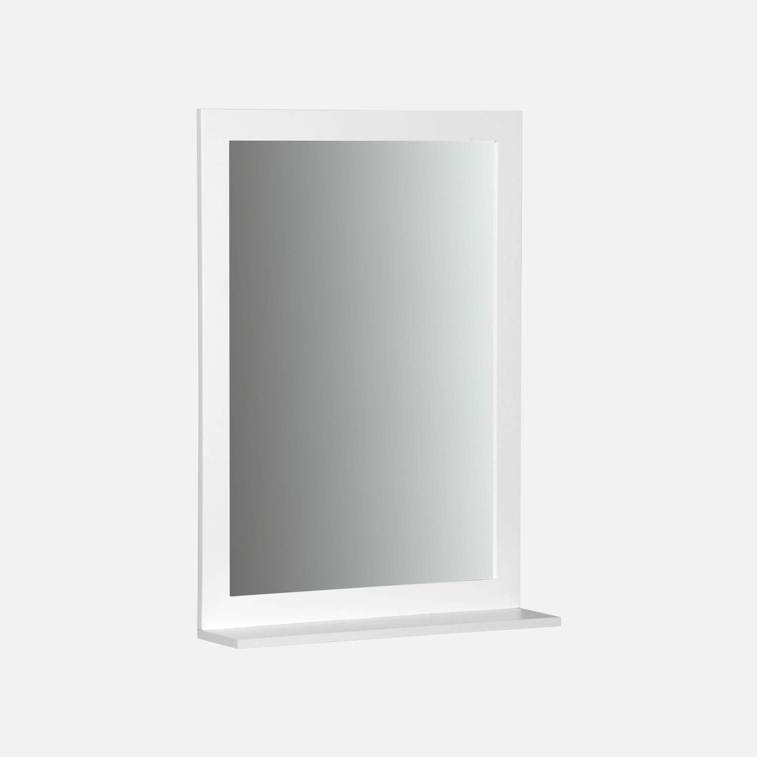 Espejo de baño rectangular - 1 estante, L 50 x An 11,7 x Al 70cm -Rivage  Photo1