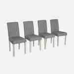 Conjunto de 4 cadeiras - Rita - cadeiras de tecido, pernas de madeira lacada  Photo3