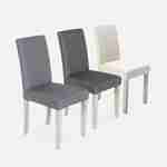 Conjunto de 4 cadeiras - Rita - cadeiras de tecido, pernas de madeira lacada  Photo5
