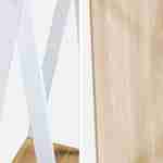 Penderie enfant TOBIAS -bois massif en pin naturel blanc – 70X100CM, étagère basse, style scandinave, 4 pieds, 4,3kg Photo3