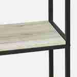 Estantería metal negro y tablero imitación madera - Loft - biblioteca 6 estantes, 60x30x180cm Photo6