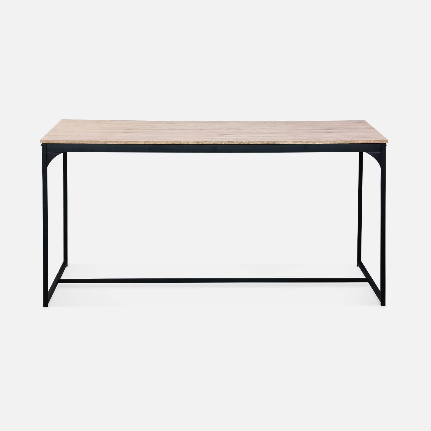 Mesa de comedor rectangular de metal y madera - Loft - asientos para 4, 150cm  Photo4