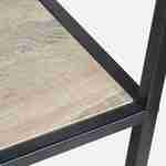 Metalen wandkast met houteffect - boekenkast 5 niveaus, L 114 x b 33 x H 78cm Photo6