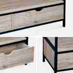 Meuble TV en décor bois et métal 120x39x57cm - Loft - avec 2 tiroirs  Photo5