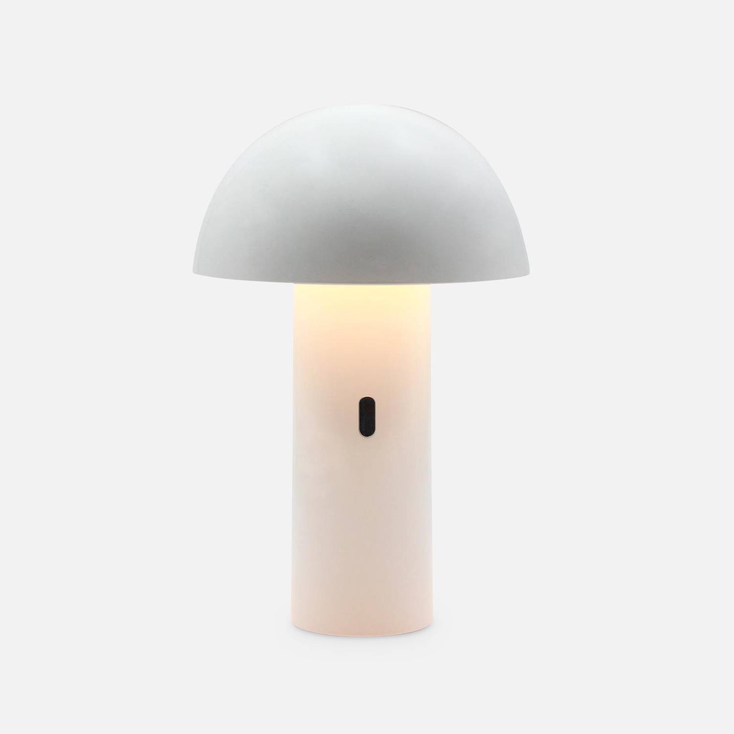 Lampe de table sans fil nomade à tête orientable blanche H 28cm, intérieur / extérieur  Photo7