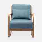 Design schommelstoel van hout en stof, 1 plaats, Scandinavische look Photo4
