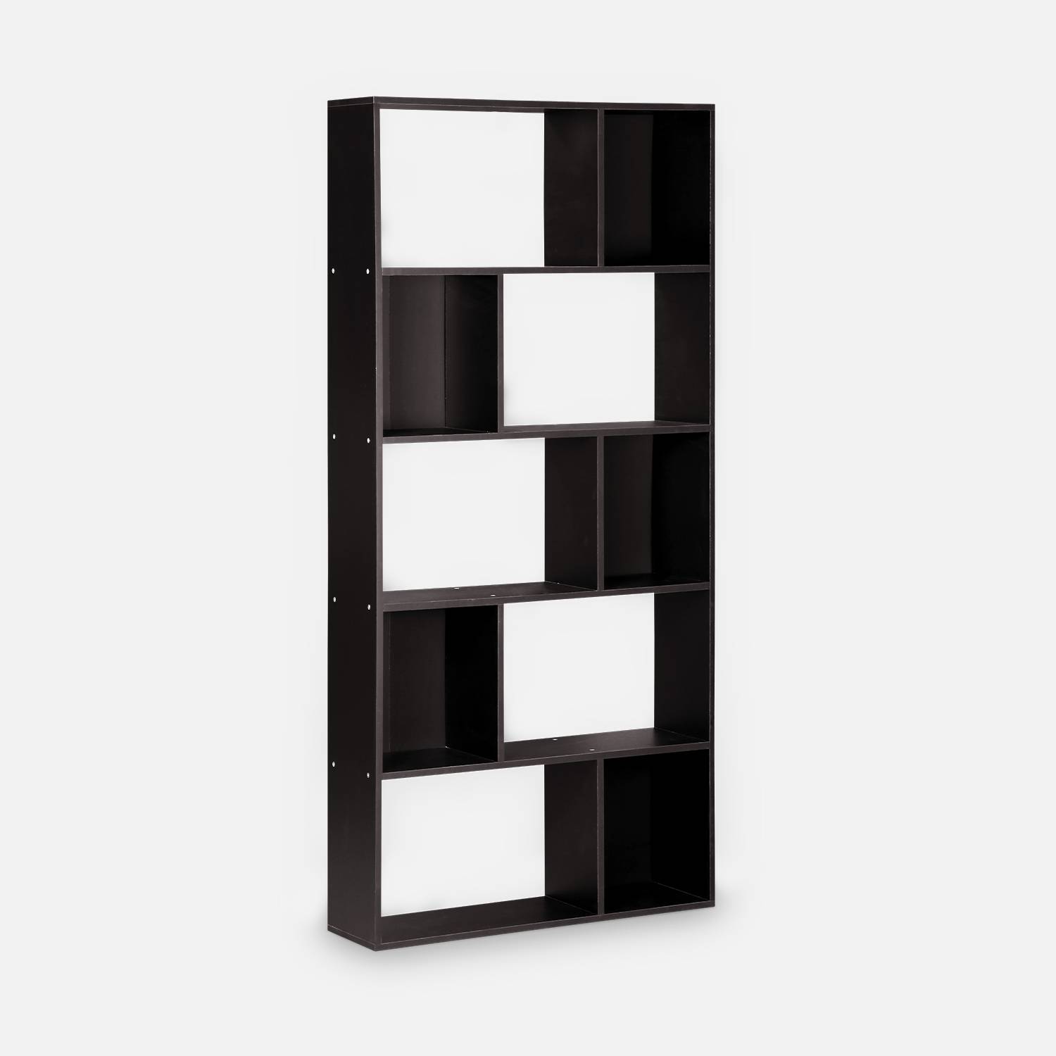 Libreria di design asimmetrica – Pieter – 5 ripiani, 10 vani portaoggetti, 83x23x173cm Photo2