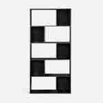Asymmetrische design boekenkast, 5 planken, 10 opbergvakken, 83x23x173cm Photo3