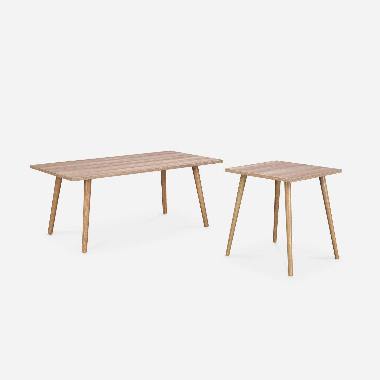 Mesas de centro em madeira 110x59x45,5cm - Scandi - 2 mesas Photo3