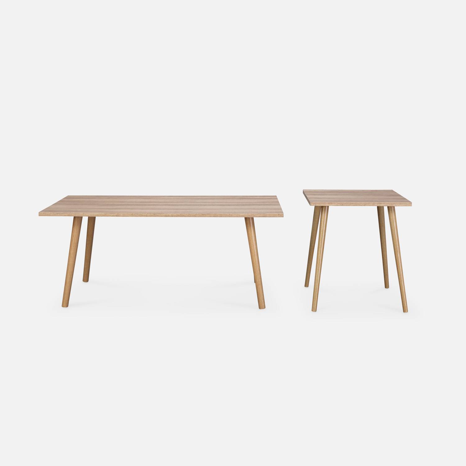 Mesas de centro em madeira 110x59x45,5cm - Scandi - 2 mesas Photo4