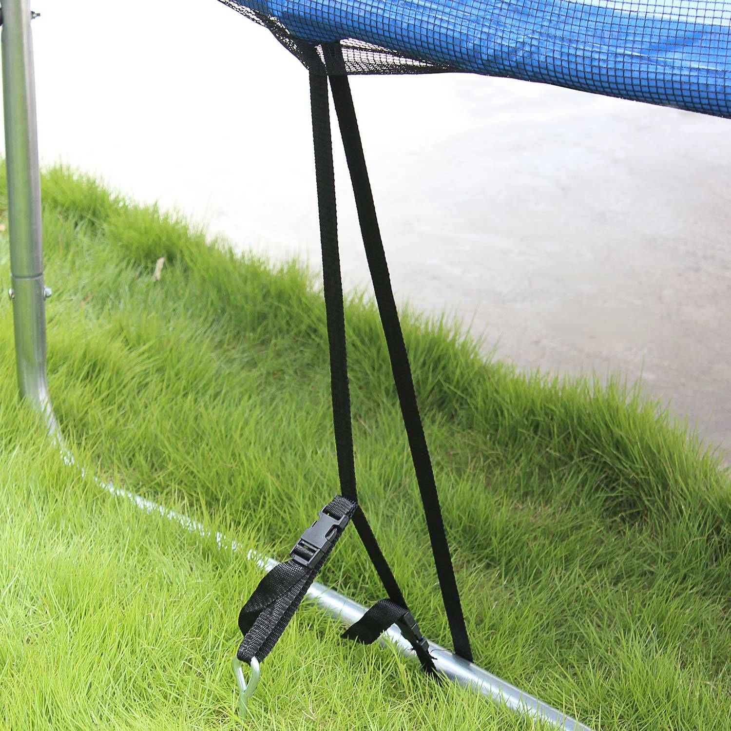 Kit de fixação para trampolins - 4 cavilhas e correias de fixação - Adequado para todos os tamanhos Photo3