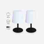 LAMPADA S COLOR - Lot de 2 lampes de table LED de 28cm noire - Lampes de table décorative lumineuse, Ø 16cm Photo3