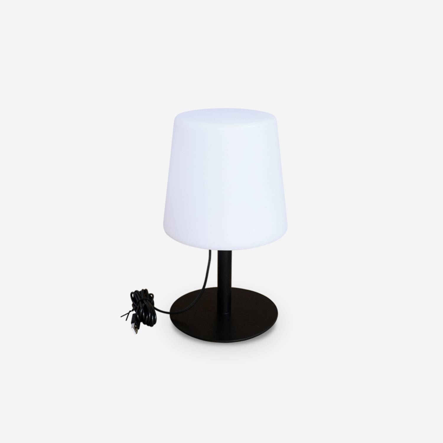 LAMPADA S COLOR - Lot de 2 lampes de table LED de 28cm noire - Lampes de table décorative lumineuse, Ø 16cm Photo4