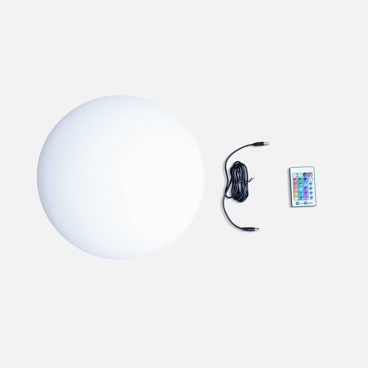 Lampada LED 30cm - Sfera decorativa luminosa,16 colori, Ø 30 cm, caricabatterie ad induzione senza fili. Photo4